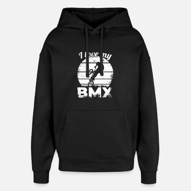 Dicton de pilote de BMX - Sweat à capuche unisexe Stanley/Stella Oversized - noir