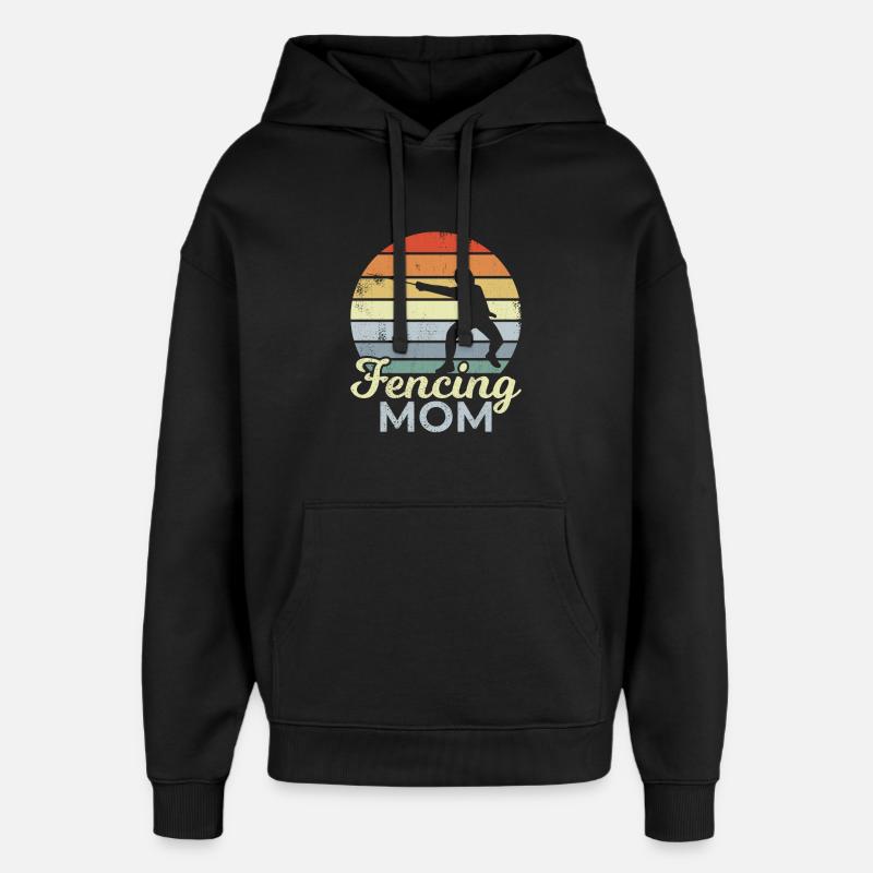 Fechter Mutter - Oversized Unisex Hoodie von Stanley/Stella - Schwarz