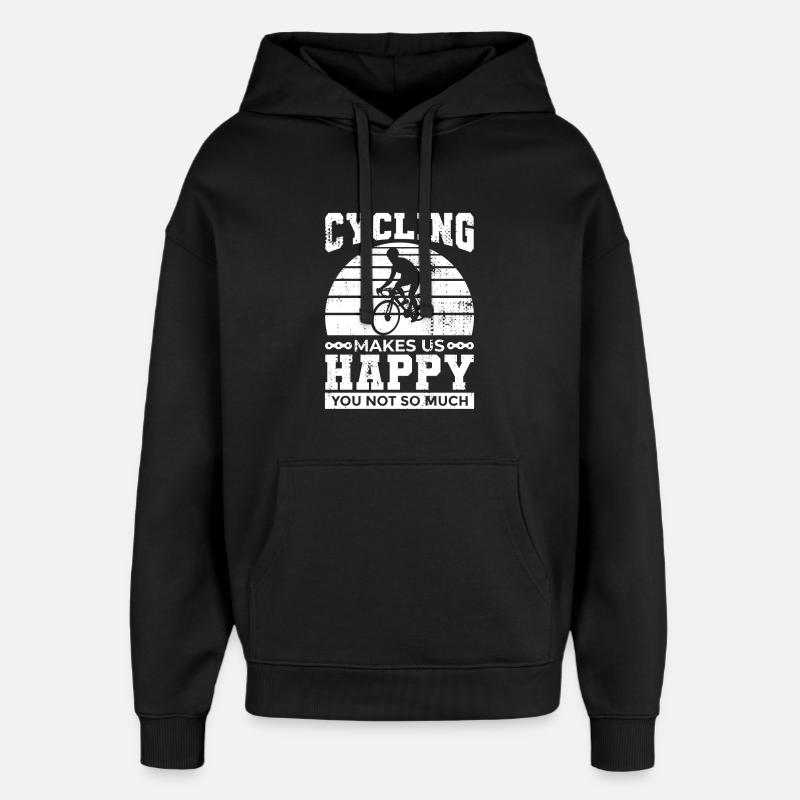Radfahrer Witz - Oversized Unisex Hoodie von Stanley/Stella - Schwarz