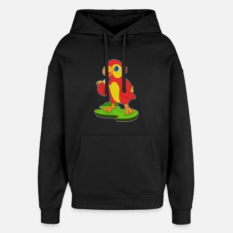 Perroquet Banane Fruit - Sweat à capuche unisexe Stanley/Stella Oversized - noir