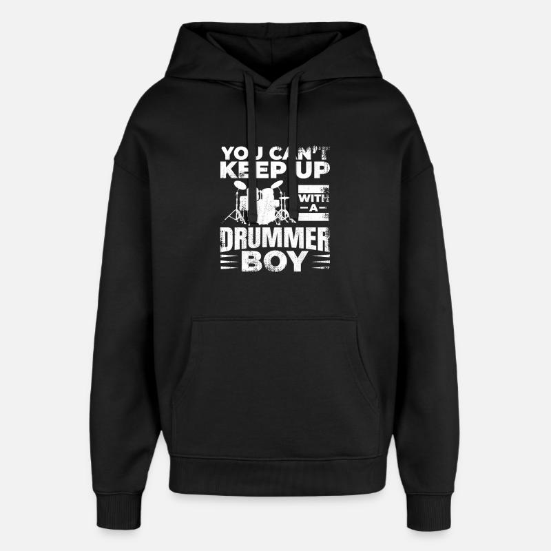 Drummer Junge - Oversized Unisex Hoodie von Stanley/Stella - Schwarz