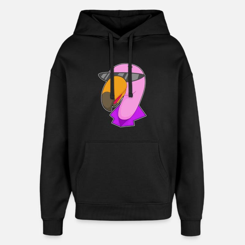 Lunettes de soleil Flamingo - Sweat à capuche unisexe Stanley/Stella Oversized - noir