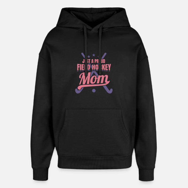 Maman de hockey - Sweat à capuche unisexe Stanley/Stella Oversized - noir
