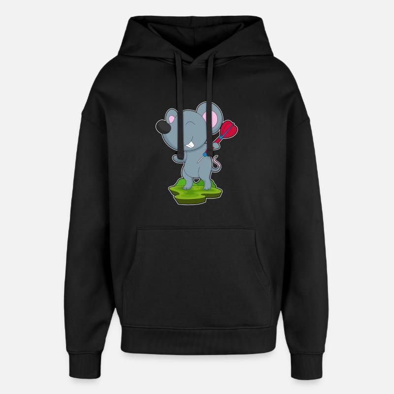 Fléchette de souris - Sweat à capuche unisexe Stanley/Stella Oversized - noir