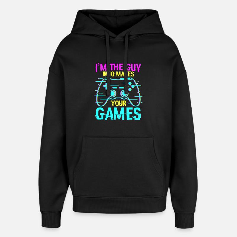 Game Programmer Saying - Oversized Unisex Hoodie by Stanley/Stella - black