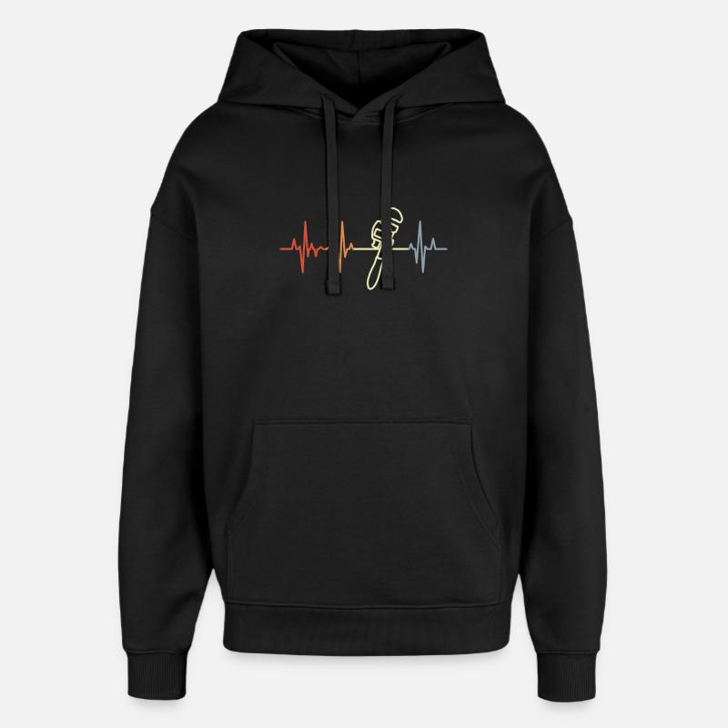 Clé à pipe Palpitations cardiaques - Sweat à capuche unisexe Stanley/Stella Oversized - noir