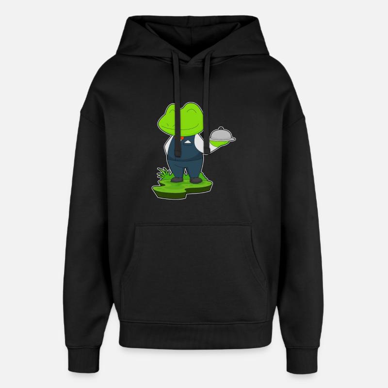 Frosch Kellner Servierplatte - Oversized Unisex Hoodie von Stanley/Stella - Schwarz