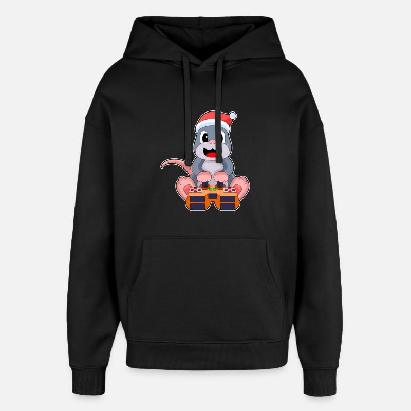 Taupe Noël Gamer - Sweat à capuche unisexe Stanley/Stella Oversized - noir