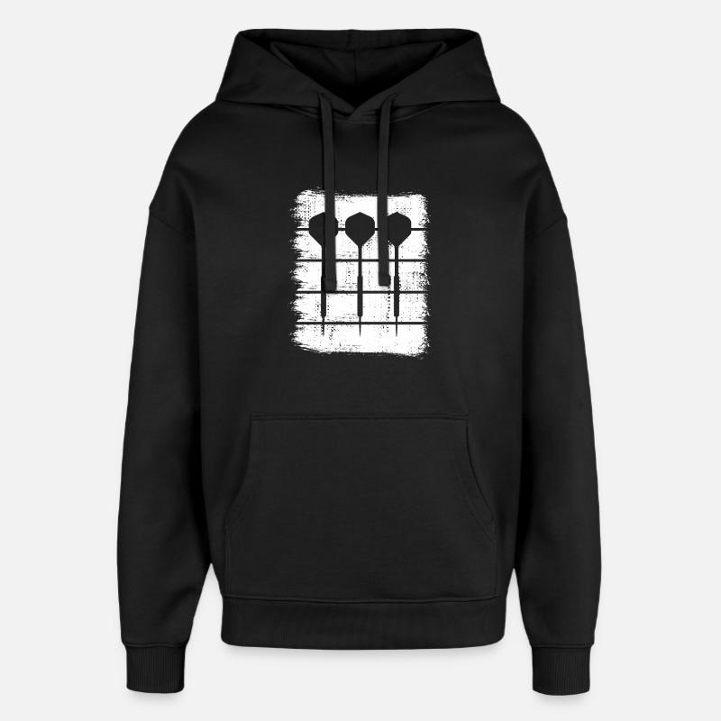 Dartpfeile - Oversized Unisex Hoodie von Stanley/Stella - Schwarz