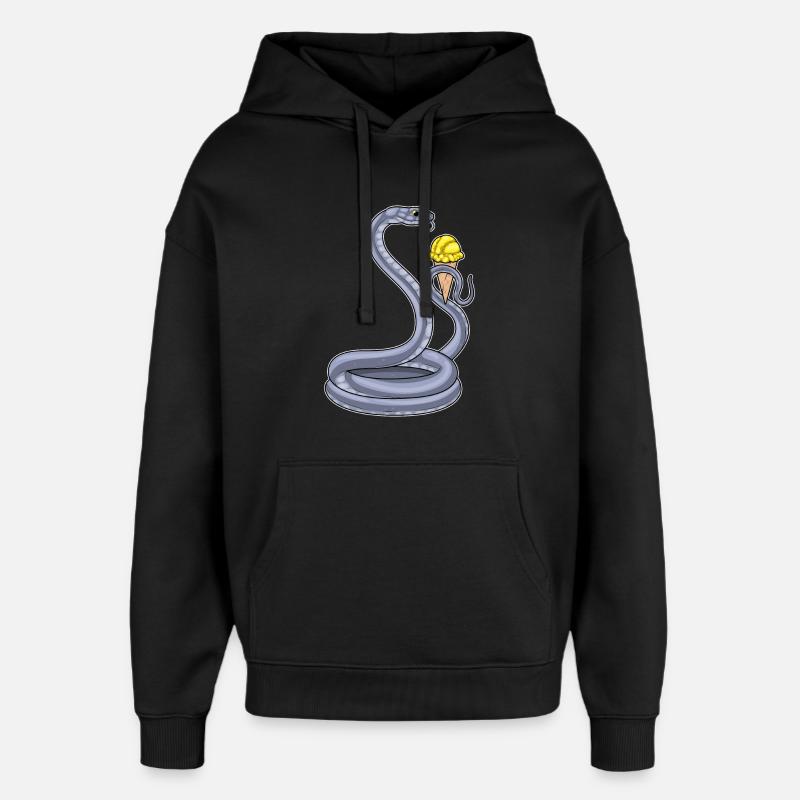 Schlange Waffeleis - Oversized Unisex Hoodie von Stanley/Stella - Schwarz