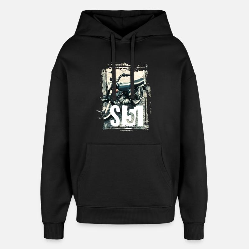 Moto Enduro S51 Classic - Sweat à capuche unisexe Stanley/Stella Oversized - noir