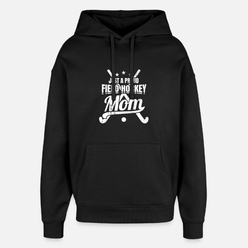 Fière maman de hockey - Sweat à capuche unisexe Stanley/Stella Oversized - noir