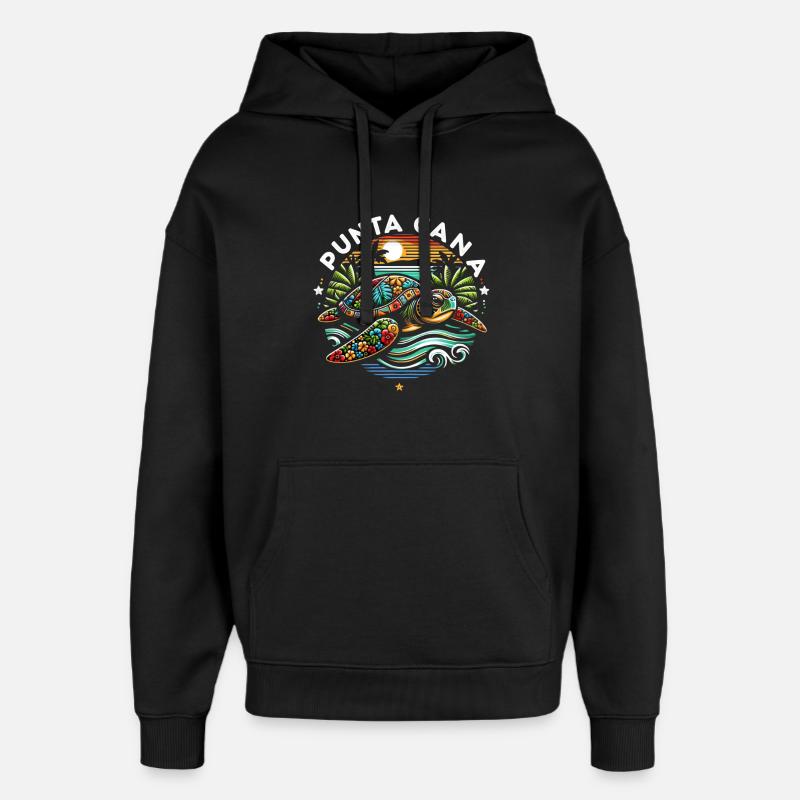 Punta Cana Turtle - Oversized Unisex Hoodie von Stanley/Stella - Schwarz