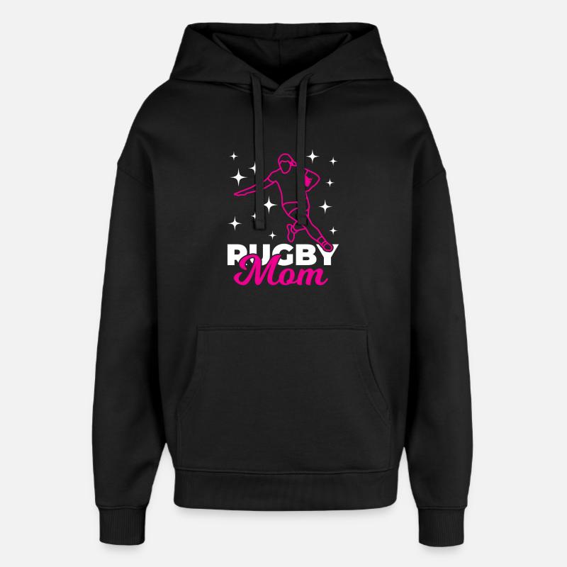 Rugby Mutter - Oversized Unisex Hoodie von Stanley/Stella - Schwarz