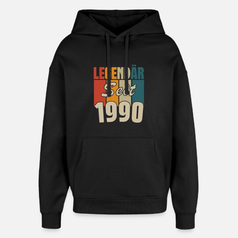 Legendär seit 1990 - Oversized Unisex Hoodie von Stanley/Stella - Schwarz