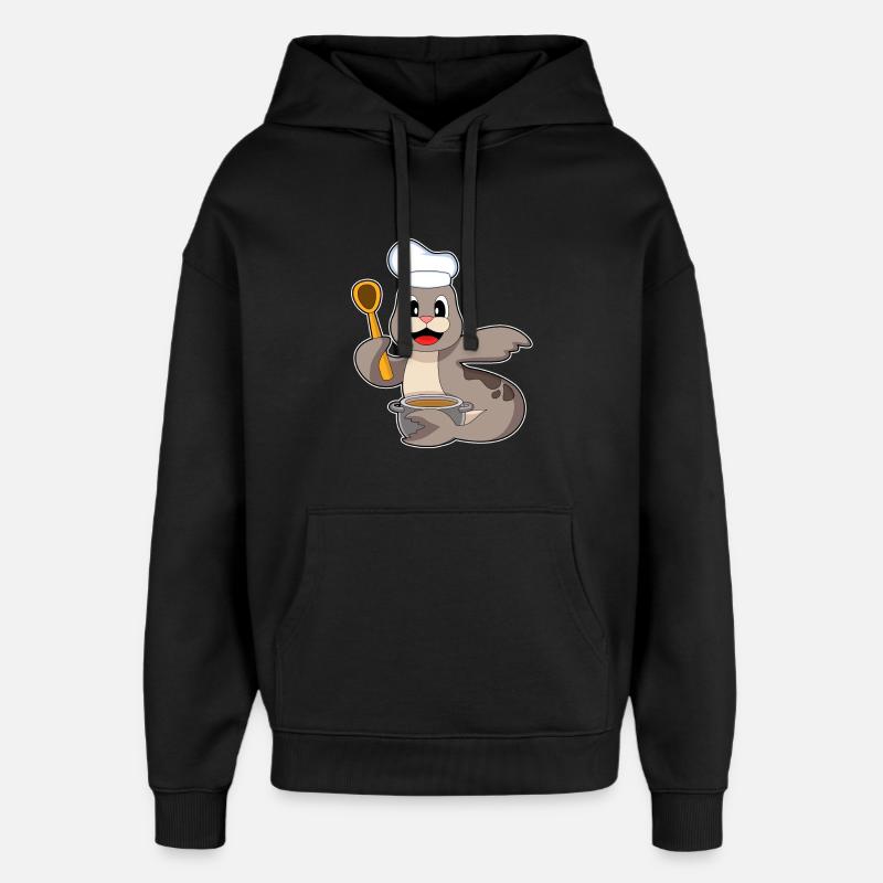 Marmite de phoque - Sweat à capuche unisexe Stanley/Stella Oversized - noir