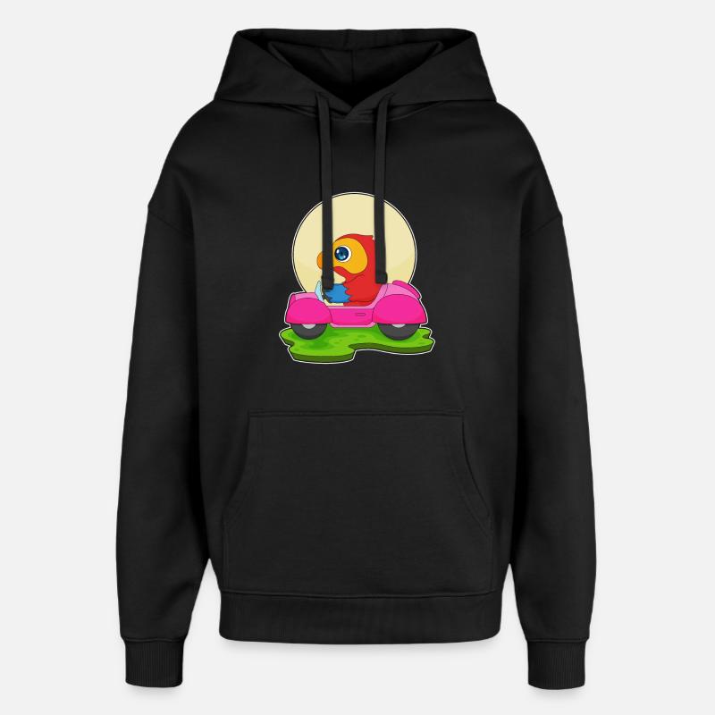 Voiture de perroquet - Sweat à capuche unisexe Stanley/Stella Oversized - noir
