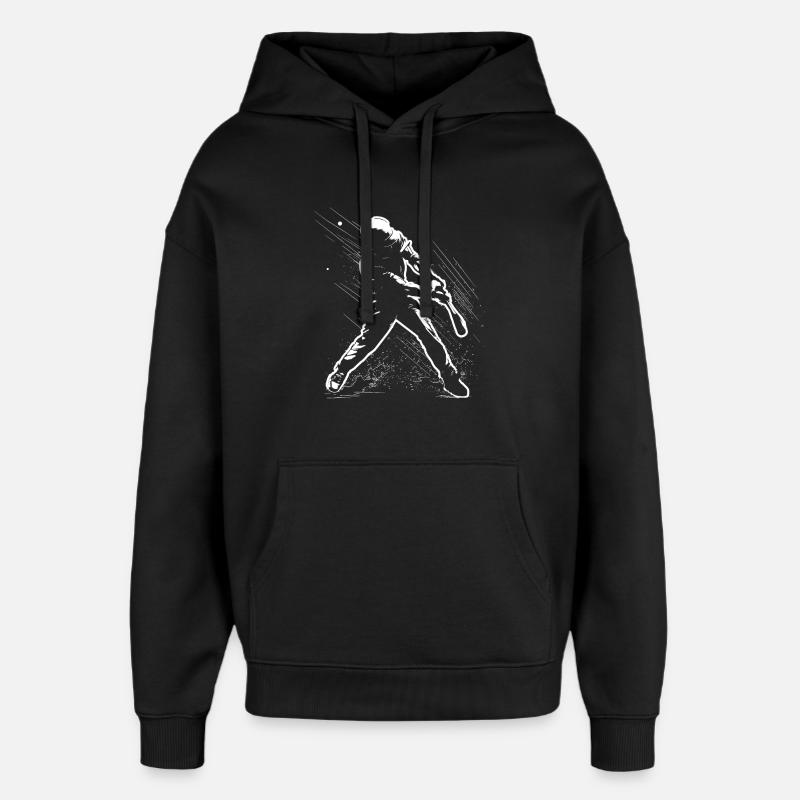 Joueur de baseball - Sweat à capuche unisexe Stanley/Stella Oversized - noir
