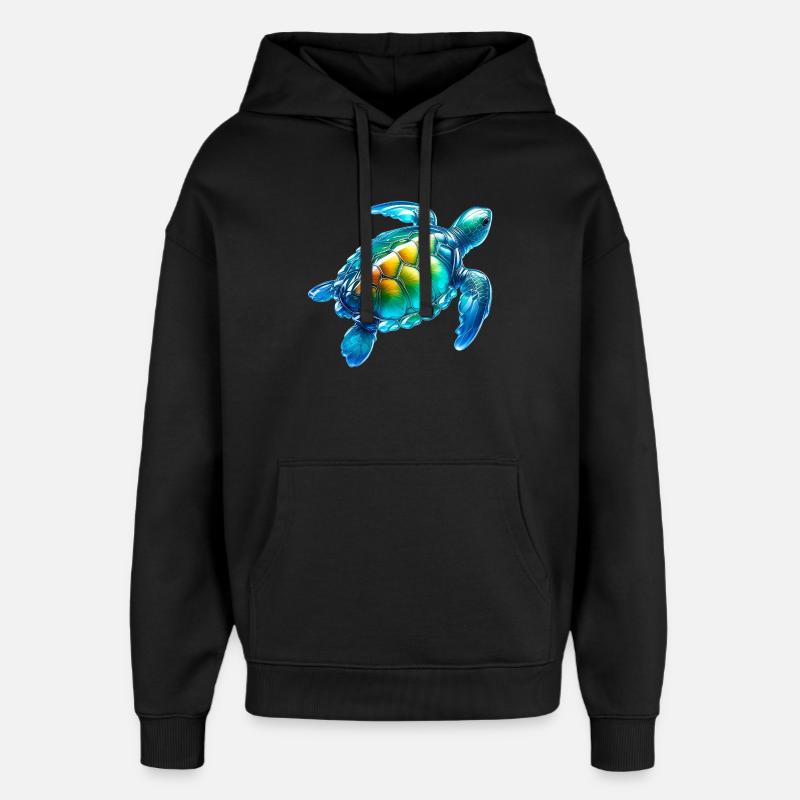 Turtle - Oversized Unisex Hoodie by Stanley/Stella - black