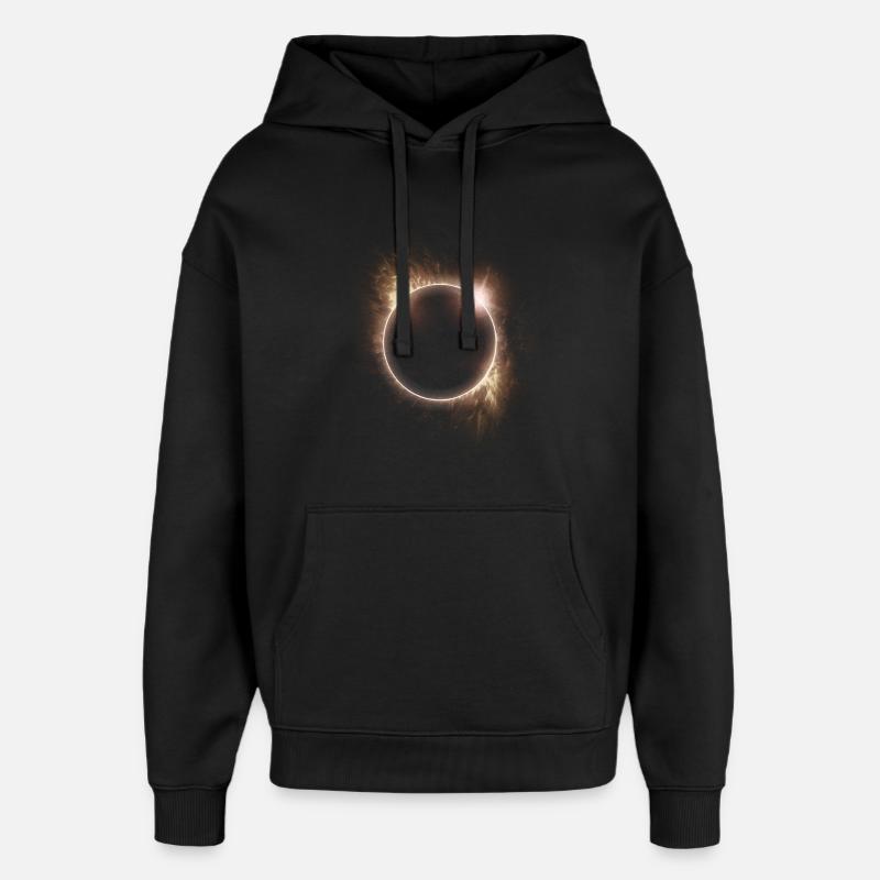 AMATEURS D’ASTRONOMIE DE L’ÉCLIPSE SOLAIRE - Sweat à capuche unisexe Stanley/Stella Oversized - noir
