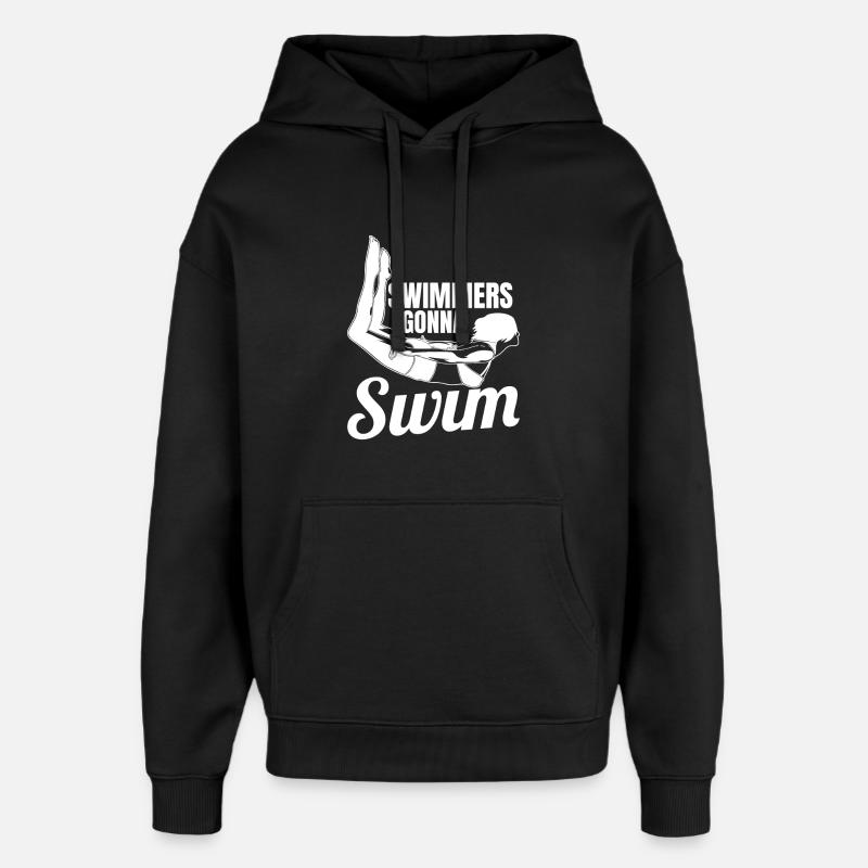 Équipe féminine de natation - Sweat à capuche unisexe Stanley/Stella Oversized - noir