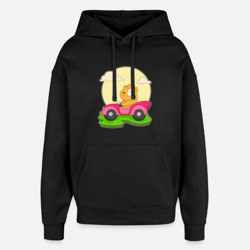 Hamster Auto - Oversized Unisex Hoodie von Stanley/Stella - Schwarz