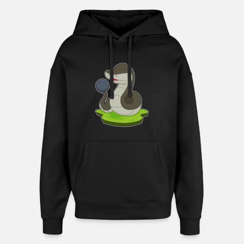 Snake Bowling Boule de bowling - Sweat à capuche unisexe Stanley/Stella Oversized - noir