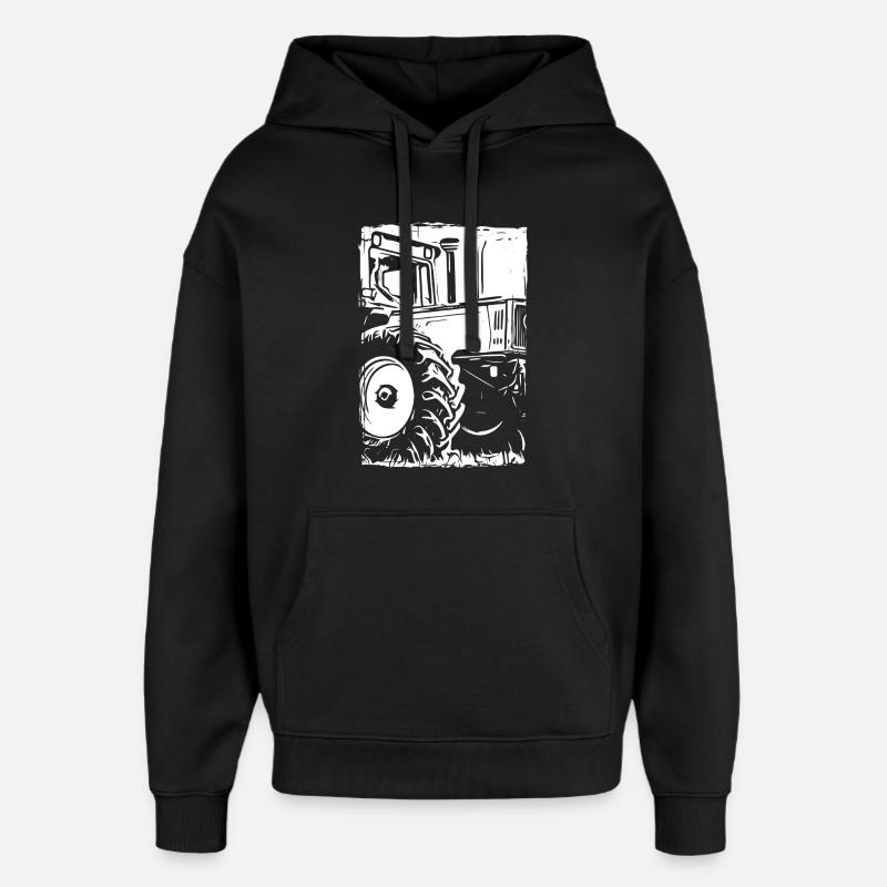 Empreinte du tracteur MB-trac - Sweat à capuche unisexe Stanley/Stella Oversized - noir
