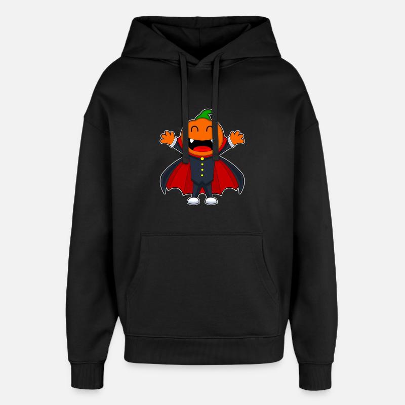 Citrouille d’Halloween vampire - Sweat à capuche unisexe Stanley/Stella Oversized - noir