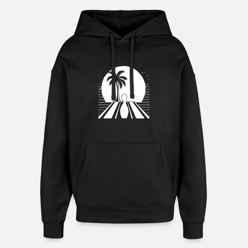 Graphismes de bowling - Sweat à capuche unisexe Stanley/Stella Oversized - noir