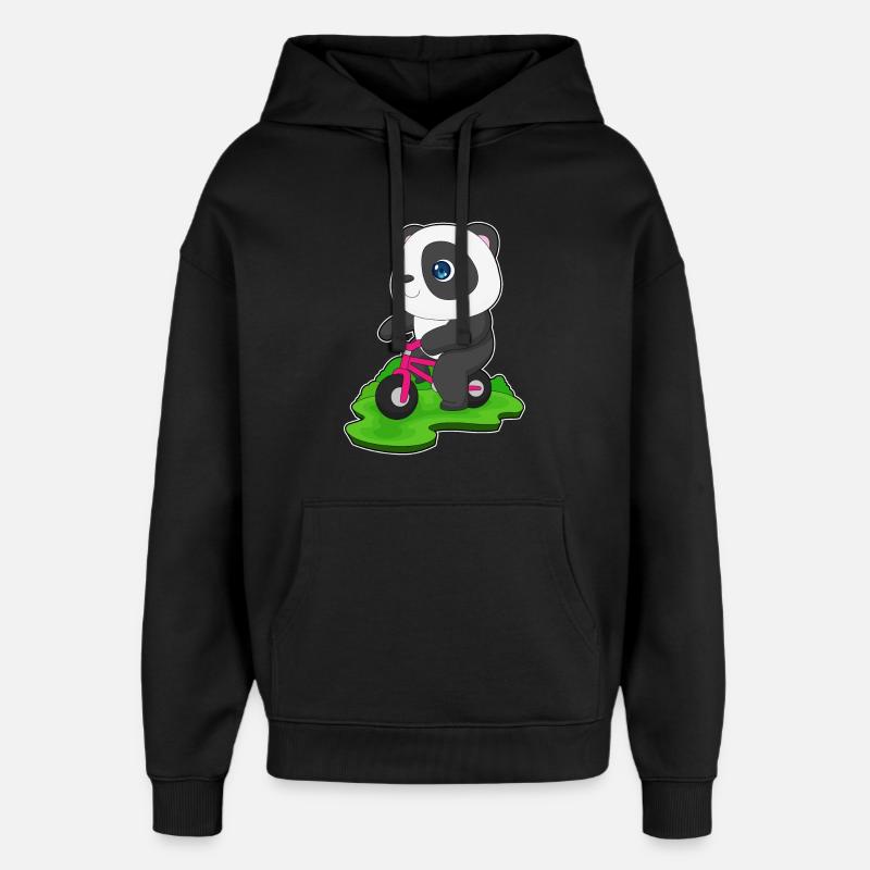 Vélo Panda - Sweat à capuche unisexe Stanley/Stella Oversized - noir