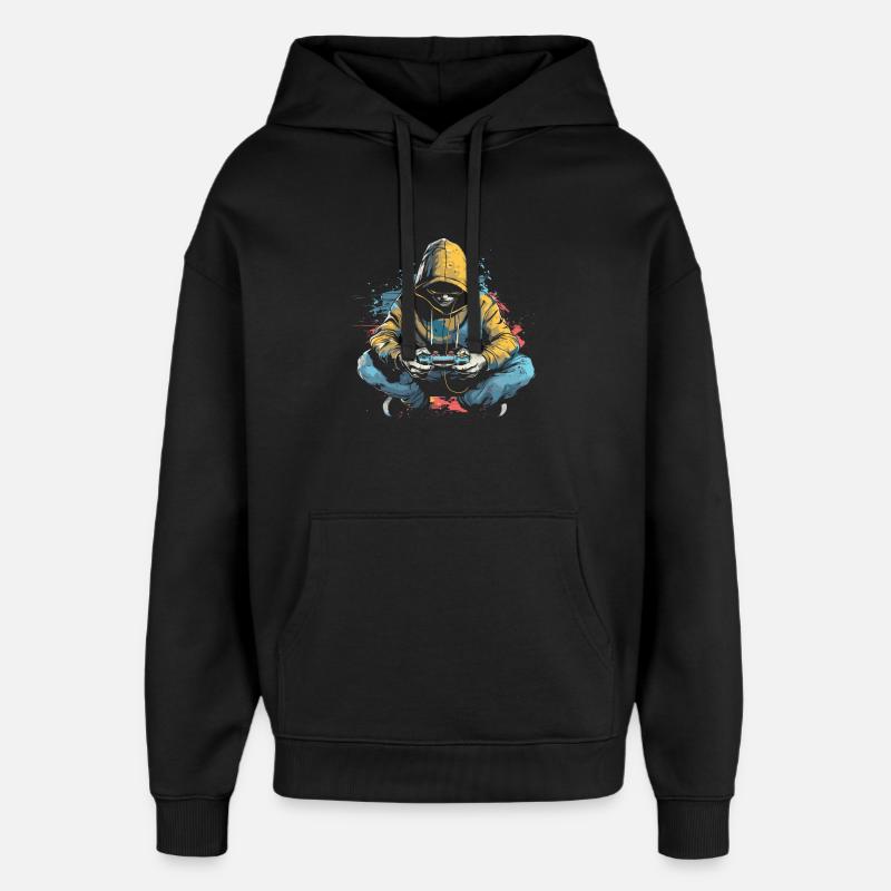 Amateurs de jeux - Sweat à capuche unisexe Stanley/Stella Oversized - noir