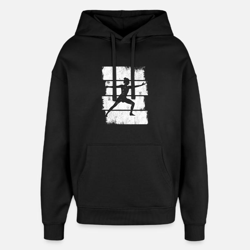 Dessin de Yogini - Sweat à capuche unisexe Stanley/Stella Oversized - noir