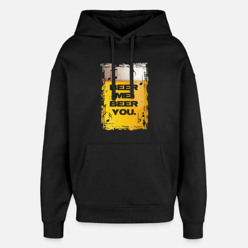 Bière-moi. Bière-toi. - Sweat à capuche unisexe Stanley/Stella Oversized - noir