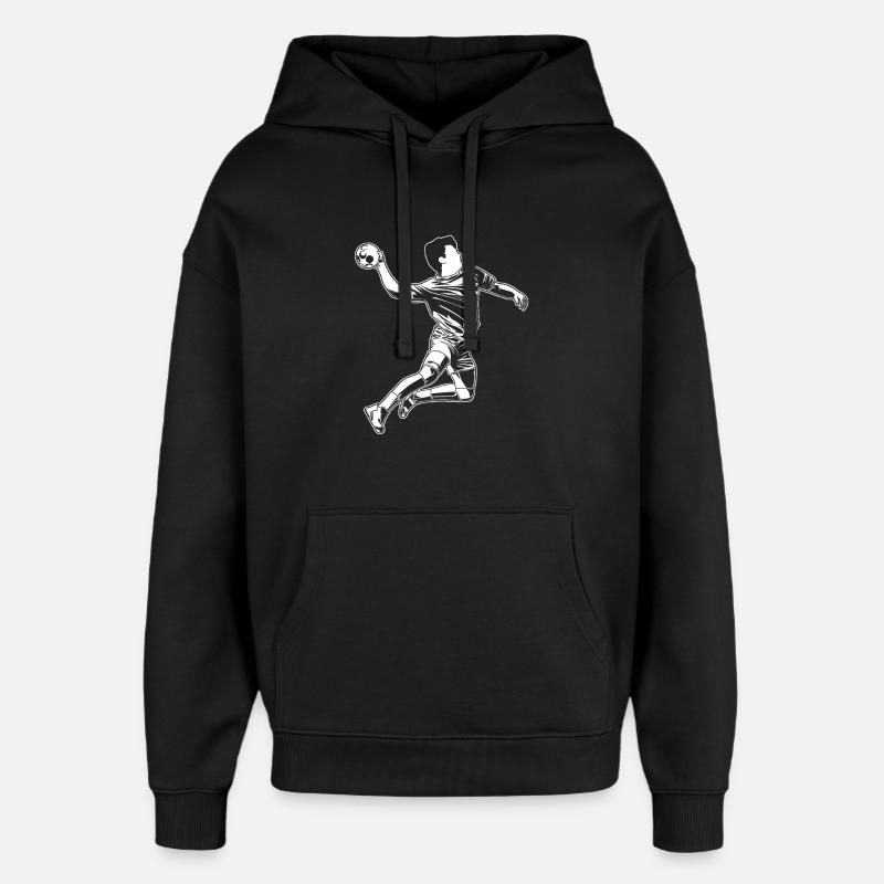Croquis d’amant de handball - Sweat à capuche unisexe Stanley/Stella Oversized - noir