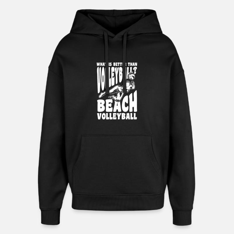Blague sur un joueur de beach-volley - Sweat à capuche unisexe Stanley/Stella Oversized - noir