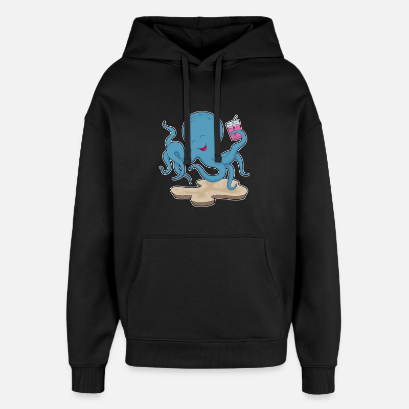 Jus de poulpe - Sweat à capuche unisexe Stanley/Stella Oversized - noir
