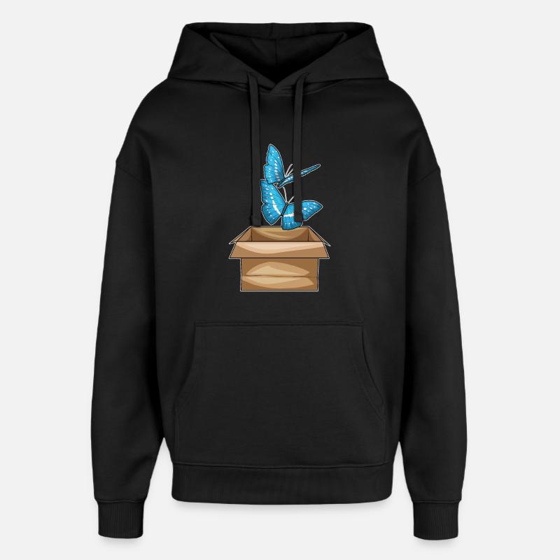 Boîte à papillons - Sweat à capuche unisexe Stanley/Stella Oversized - noir
