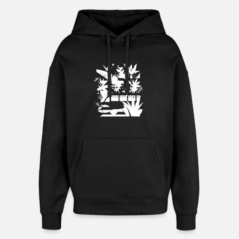 Cartoon Eisenbahn - Oversized Unisex Hoodie von Stanley/Stella - Schwarz