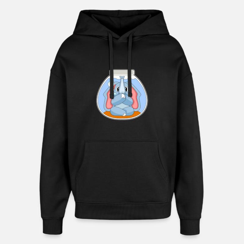 Aquarium des éléphants - Sweat à capuche unisexe Stanley/Stella Oversized - noir