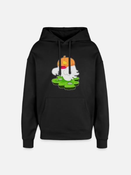 Ghost Halloween Pumpkin - Oversized Unisex Hoodie by Stanley/Stella - black