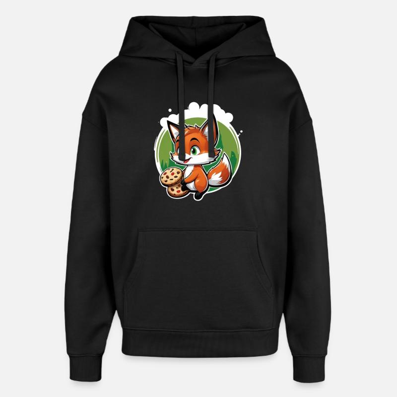 Foxy Pastry - Oversized Unisex Hoodie von Stanley/Stella - Schwarz