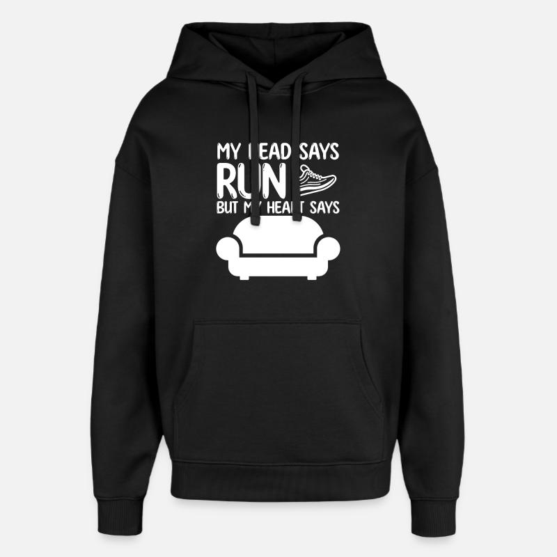 Antisportler Couch - Oversized Unisex Hoodie von Stanley/Stella - Schwarz