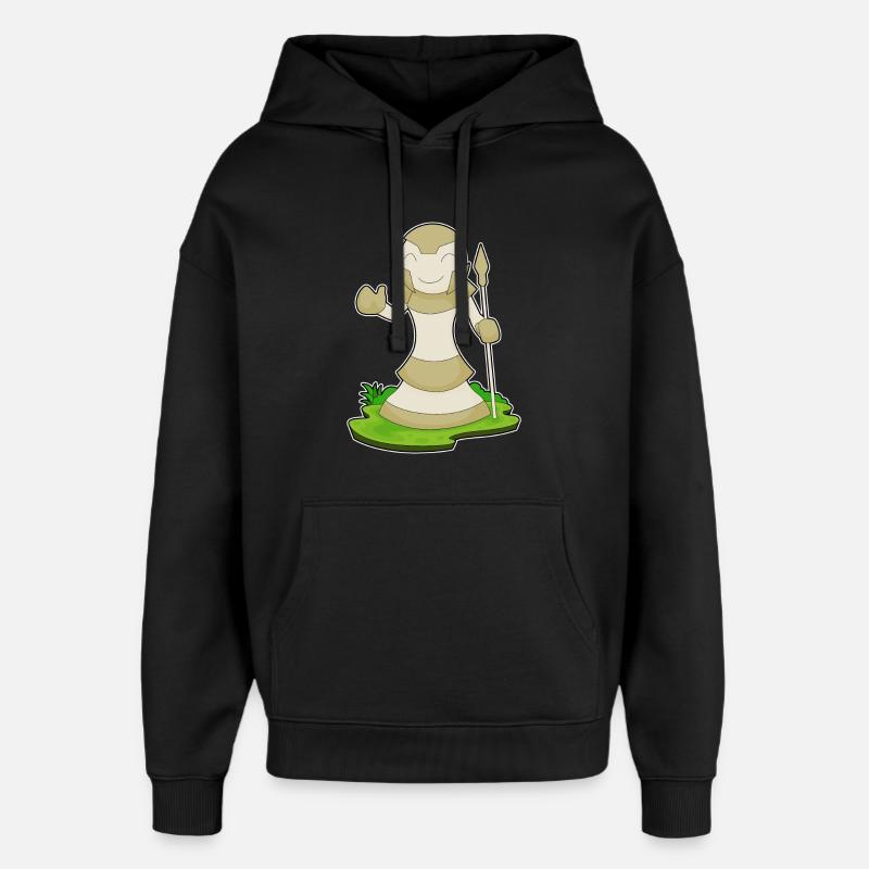 Schachfigur Bauer Schach - Oversized Unisex Hoodie von Stanley/Stella - Schwarz