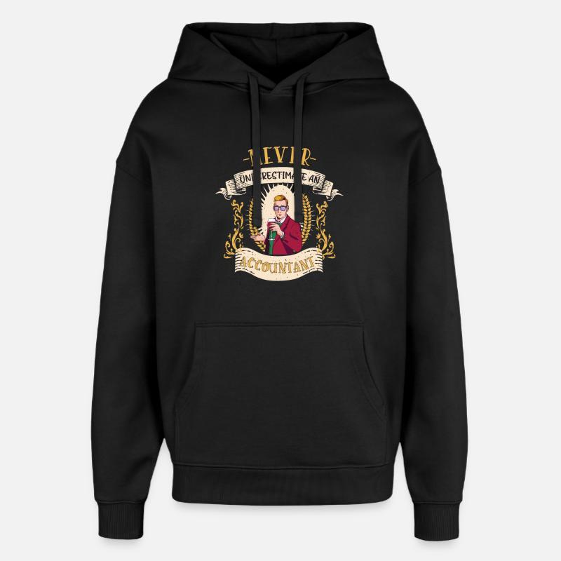 Cadeau drôle de comptabilité comptable - Sweat à capuche unisexe Stanley/Stella Oversized - noir