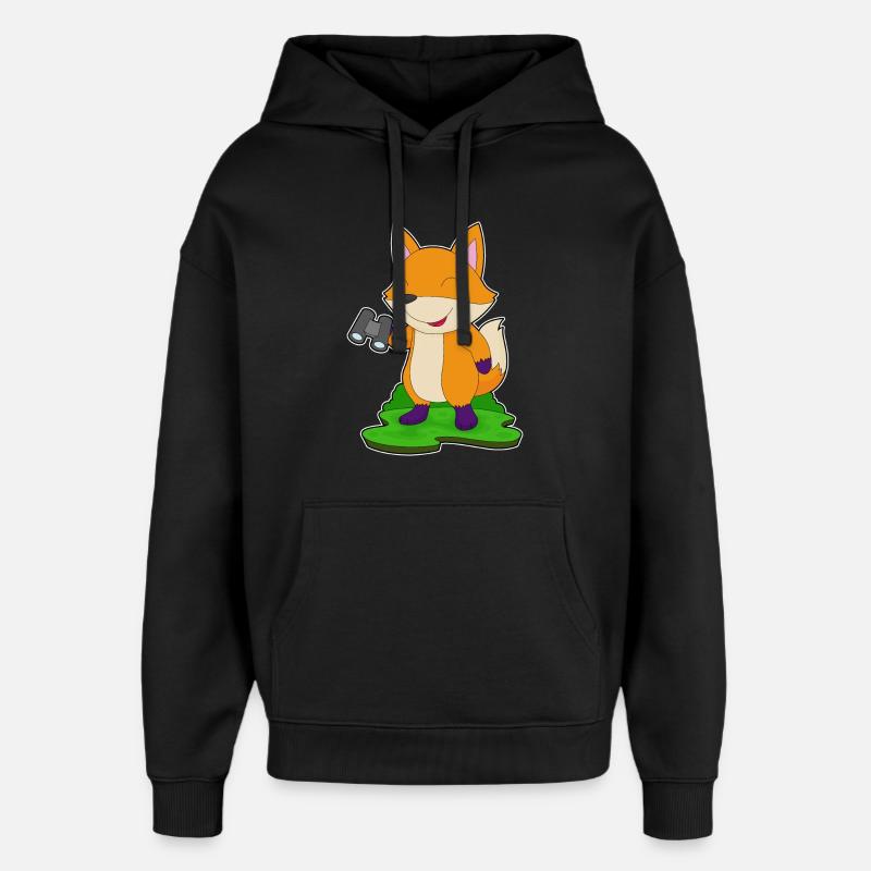 Jumelles Fuchs - Sweat à capuche unisexe Stanley/Stella Oversized - noir
