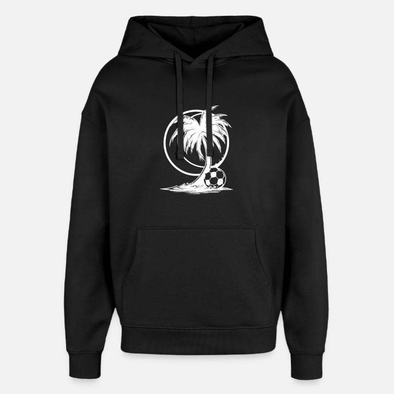 Graphismes de football - Sweat à capuche unisexe Stanley/Stella Oversized - noir