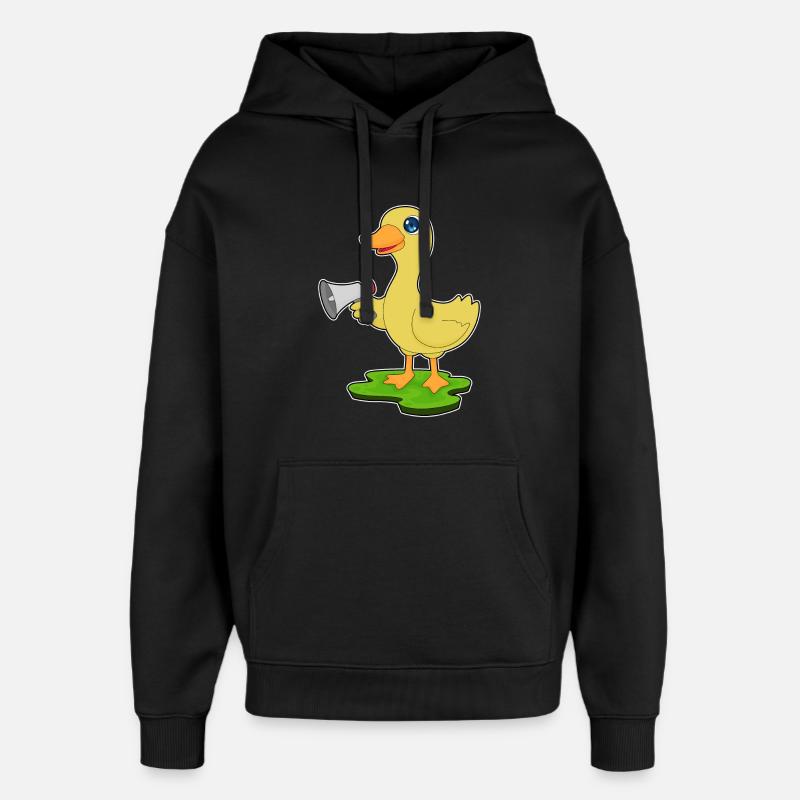 Mégaphone de canard - Sweat à capuche unisexe Stanley/Stella Oversized - noir