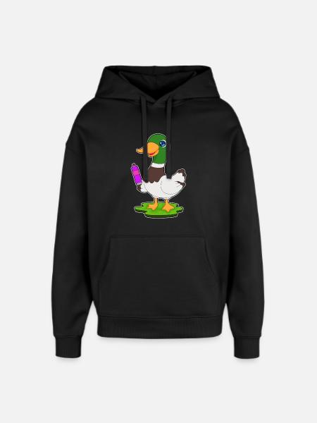 Duck Sprayer Spray Can - Oversized Unisex Hoodie by Stanley/Stella - black