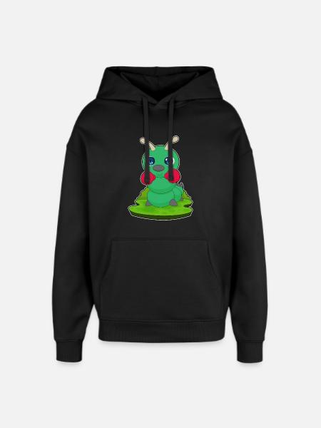 Raupe Boxer Boxhandschuhe Boxen - Oversized Unisex Hoodie von Stanley/Stella - Schwarz